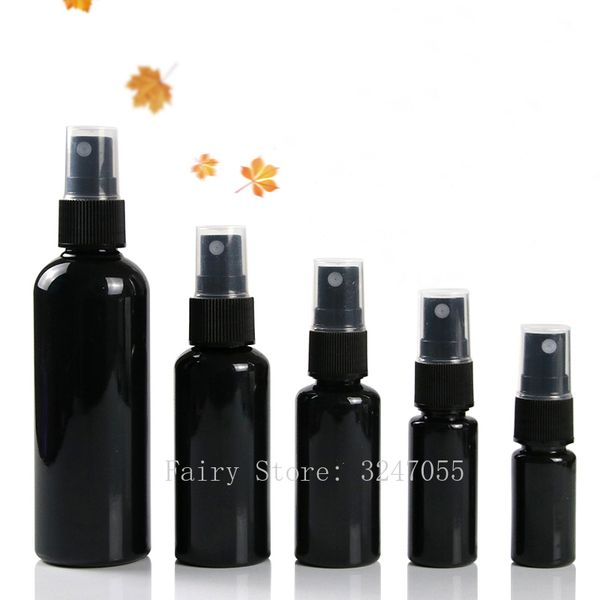 

100ml 50pcs plastic spray bottle 60ml empty black spray pump bottle 50ml 20ml 30ml empty plastic cosmetic container