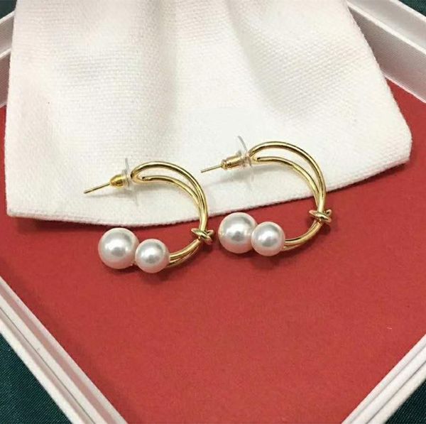 

2020 selling explosion models simple twisted ring wild designer earrings luxury designer jewelry women earrings for women, Golden
