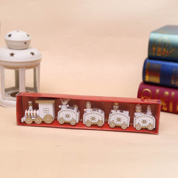 

christmas decorations christmas wooden train children kindergarten christmas day gift window decoration red white green color with ship