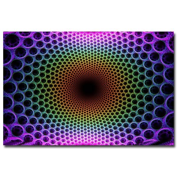 

psychedelic trippy art silk fabric poster print 13x20 24x36inch abstract wall picture for living room decor 009