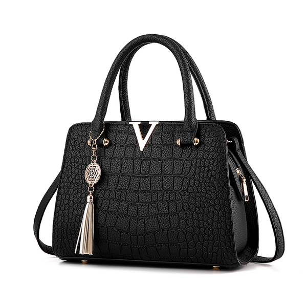 

fashion women handbags tassel pu leather totes bag handle embroidery crossbody bag shoulder lady simple style hand bags