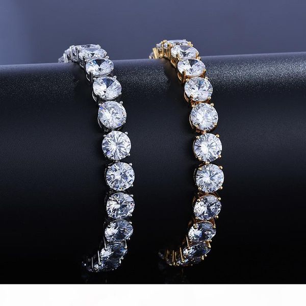 

sparkling iced out cz tennis bracelet bling cubic link chain bracelet for men women jewelry hip hop punk jewelry, Black