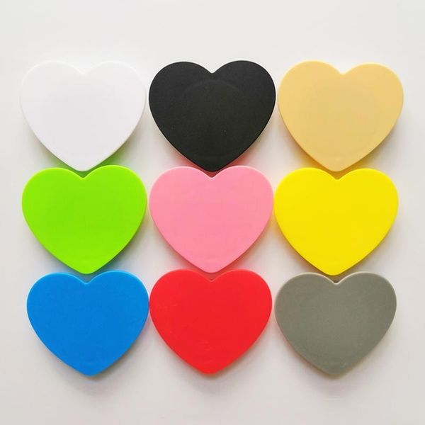 

heart style universal cellphone holder with opp bag real 3m glue expandable grip stand 360 degree finger holder flexible for iphone samsun