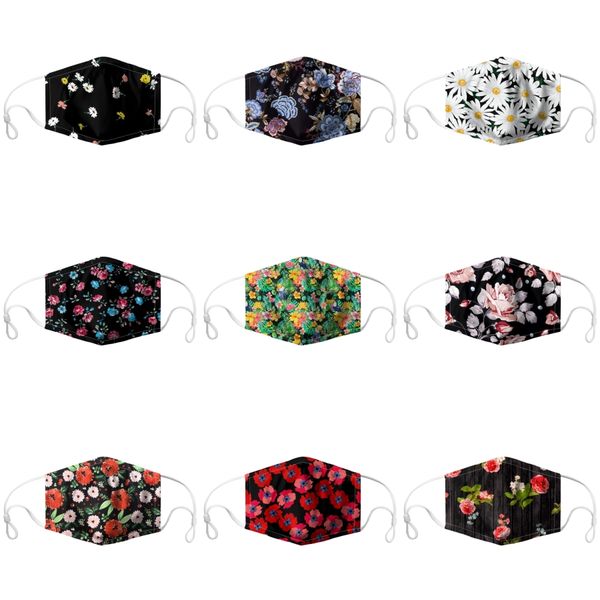 

fashion printed design face mask dust washed can be inserted water andwith face masks#649, Black