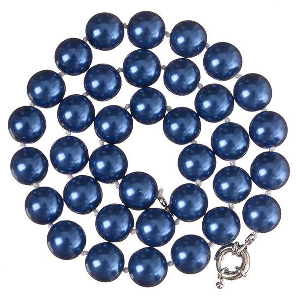 

diy pearl necklace 12mm round synthetic pearl necklace making handmade pearls charm for women festival gifts 18inch h793, Silver