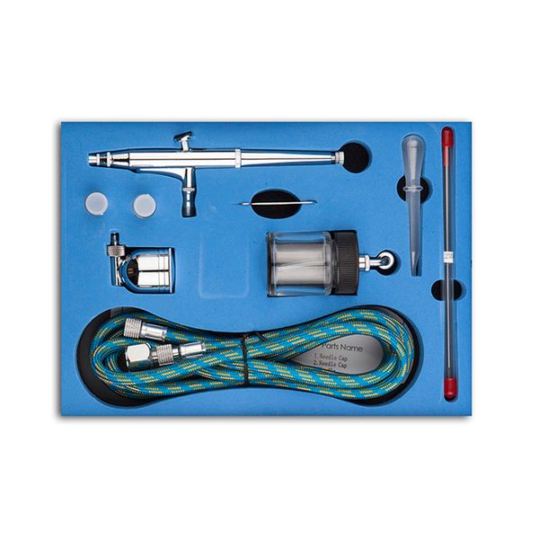 

dual action airbrush spray gun air compressor kit art painting tattoo manicure craft cake spray model air brush nail tool set