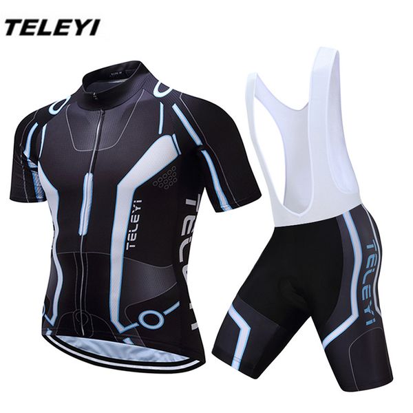 

new teleyi black bike jersey bib shorts set men cycling clothing bicycle suit ropa ciclismo maillot blouse mtb shirts sports, Black;blue