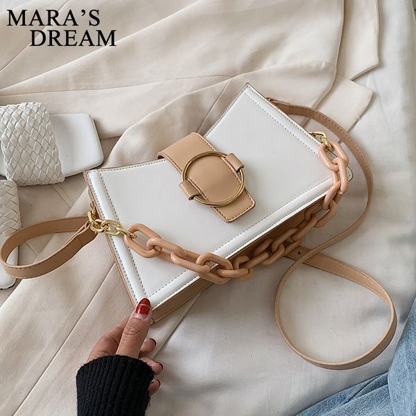 

chain design pu leather crossbody bags for women 2020 fashion shoulder simple bag lady travel handbags and purses