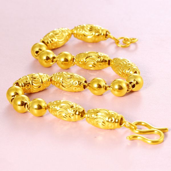 

transfer bead bracelet for men upscale brass gold plated bracelet fashion exquisite ethnic men jewelry wholesale jewelry, Black