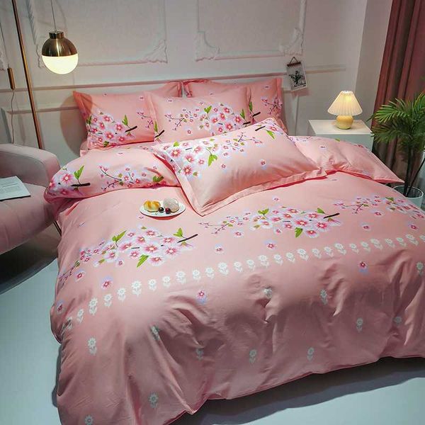 

100% cutton plant and flower series super breathe skin friendly  king size luxury comforters bedding sets ams29032