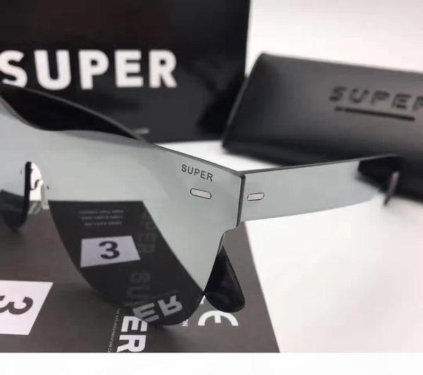 

sunglasses super by retrosuperfuture tuttolente flat silver mirror brand new with case, White;black
