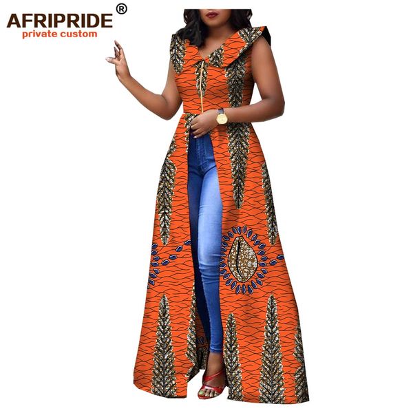 

african maxi платья для женщины африррид изготовленные на заказ ankara print без рукавов длина пол вскользь хлопковое платье женское a182508, White