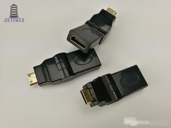 

hdmi cable adapter connector 180 degree mini hdmi male type c to hdmi a female