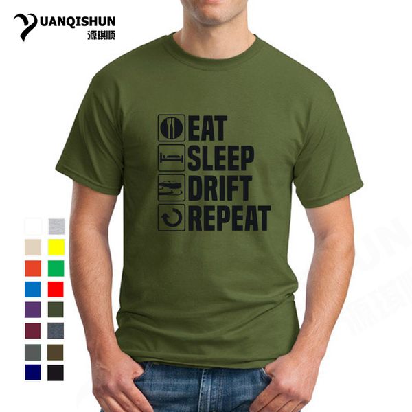 

eat sleep drift car racer driver birthday christmas gift funny mens t-shirt 16 colors t shirt short sleeve cotton casual tee
