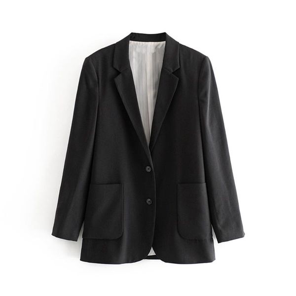 

women's suits & blazers 2021 summer design sense niche retro wild loose casual thin single-breasted straight suit, White;black