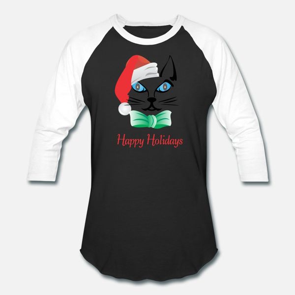 

christmas kitty t shirt men design 100% cotton size s-3xl costume fitness building spring autumn family shirt