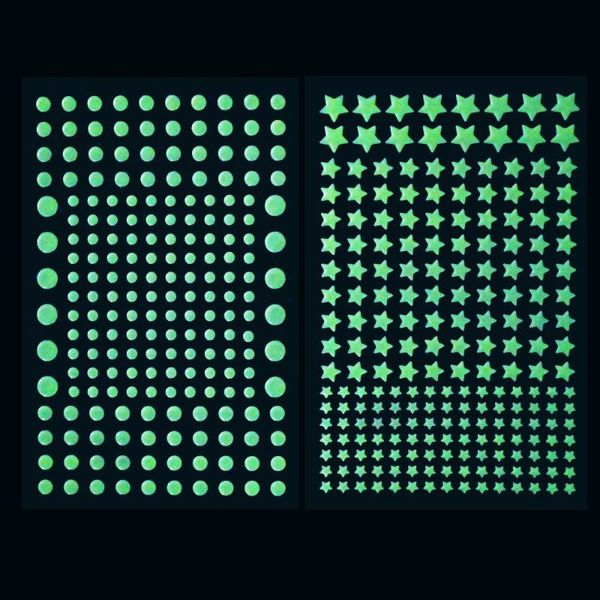 

stars dots luminous wall stickers bedroom diy fluorescent 3d bubble sticker kid room glow in dark decal wall stickers home decor
