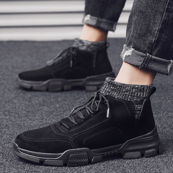 

shoes 2020 male mens sports casuales leisure shoe spring para casual hombre masculino sneaker boots men informales sapato, Black