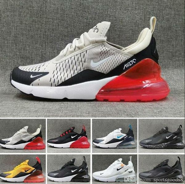 

270 men women running shoes air 27c platinum tint triple black white university red sports mens 270s trainers zapatos sneakers