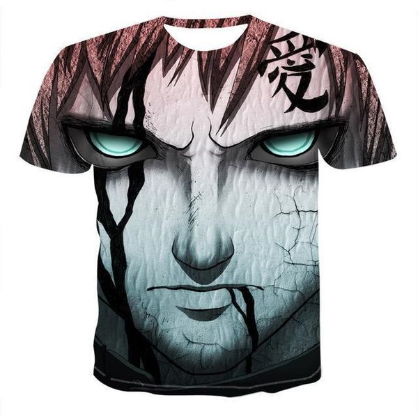 

japan anime summer o -neck daily 3d print shirts aesthetic harajuku kawaii men clothing