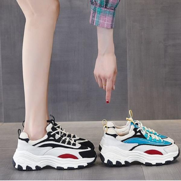 

Leisure wear-resisting Sneakers Internal elevation Cool Loafers Daddy shoes Comfortable Superstar Simplicity Elastic Versatile Gym shoes