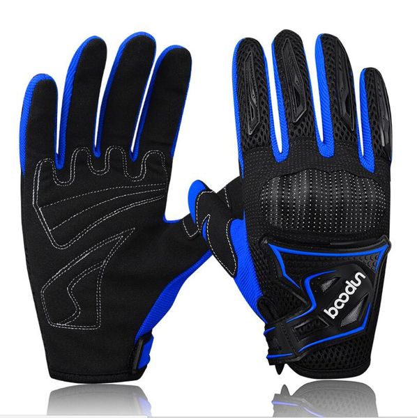 

boodun summer motorcycle gloves breathable touch screen outdoor mountain climbing moto bike off-road motorbike motocross gloves, Black