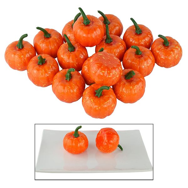 

halloween artificial orange pumpkin autumn p props table desk home decor