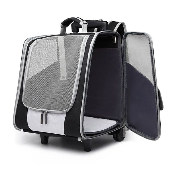 

портативный pet роллинг carrier рюкзак с wheels space travel dog cat puppy мешок наружного применения