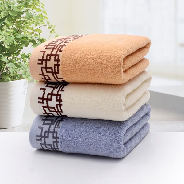

cotton bath towel 70*140cm 410g bath towel pure cotton plain colored beach, Black;gray