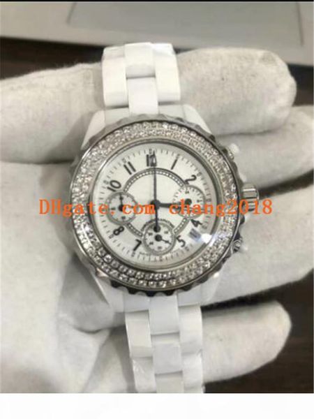 

2019 luxury watch womens diamond watches white dial quartz movement ceramic straps women watches for woman ww506, Slivery;brown