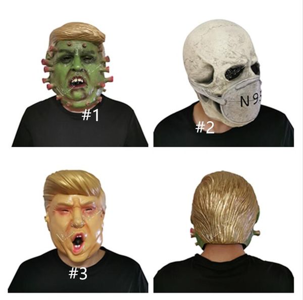 

us president mr.donald trump latex mask designers full face masks costume party halloween overhead mask skull scary designer mask d81706