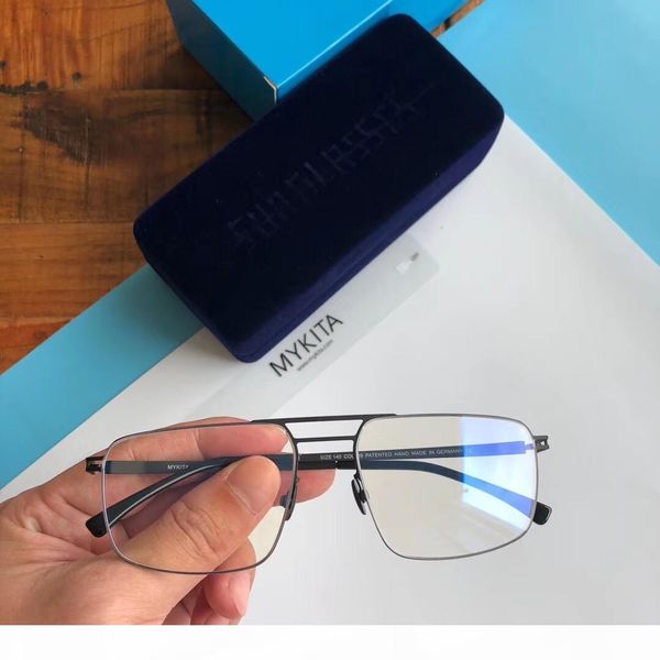 

mykita eyeglasses frame clear lens glasses frame luxury glasses oculos de grau men and women myopia eye glasses frames with case, Silver