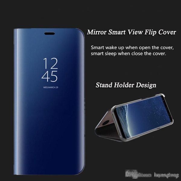 

for iphone xs max case mirror view flip smart sleep leather cover for iphonexr x xs 8 plus 7 plus 6s plus cover