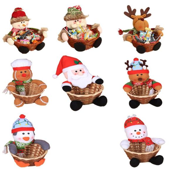 

christmas candy basket children chocolate gifts basket christmas decoration for home xmas 2021 new year party table decoration