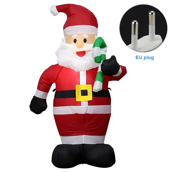 

inflatable santa claus air crutches led figure with blower christmas decoration