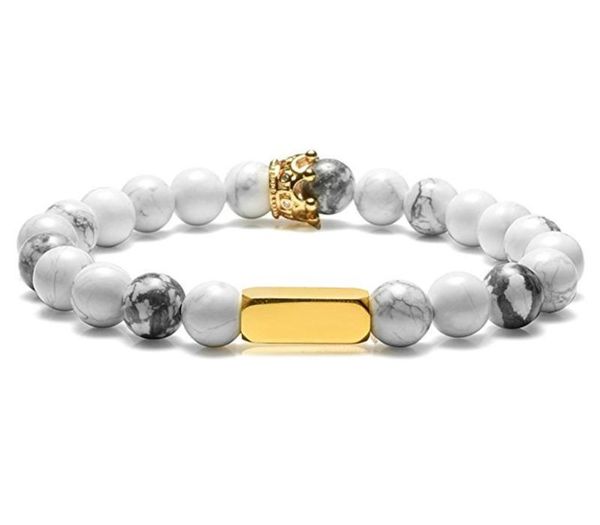 

New Trendy Crown Volcanic Stone Bracelet for Men Woman Natural Stones Yoga Bangle Best Friends Bracelet Jewelryh