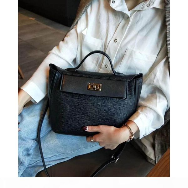 

new 2424 classical tote bag micaela women office lady briefcase fashion genuine leather handbags crossbody shoulder bag purses