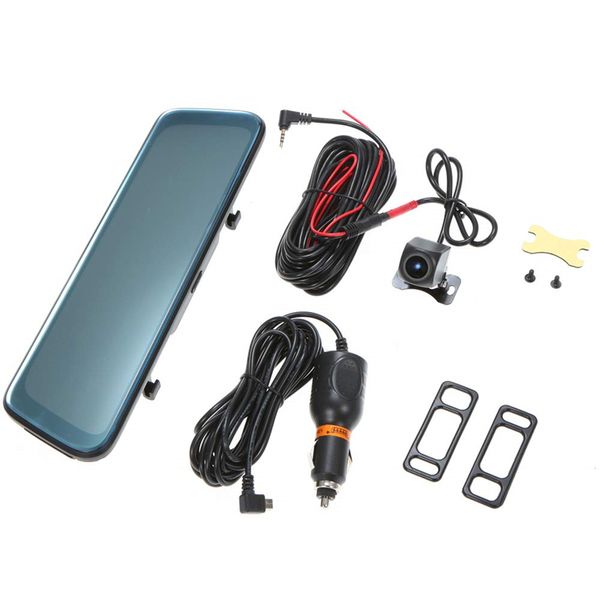 

new 10"ips screen car dvr mirror dash camera dash cam dual lens car camera full hd drive recorder stream rearview mirror