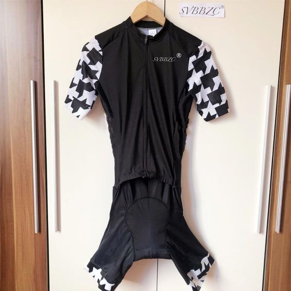 Ciclismo Skinsui fresco Men Triathlon Terno de manga curta Ciclismo Jersey Set skinsuit Jumpsuit Maillot bicicleta Roupa de bicicleta