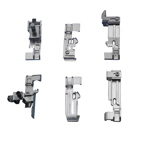 

6pcs universal silver side seaming overlock sewing machine presser foot set home