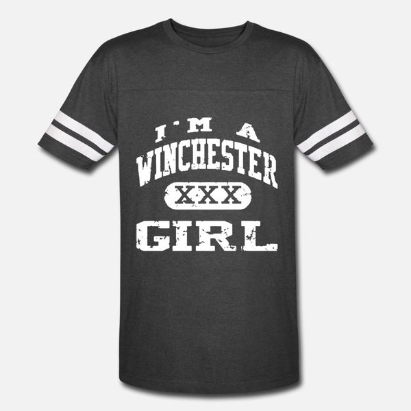 

winchester im a winchester girl supernatural t shirt men printing short sleeve crew neck fit interesting authentic spring cool shirt
