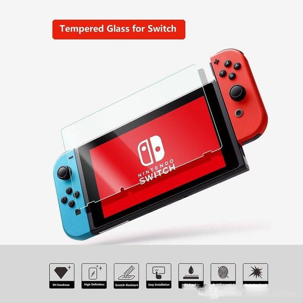 

9h 2.5d premium tempered glass screen protector toughened protective film for nintendo switch and switch lite console consola ns accessories