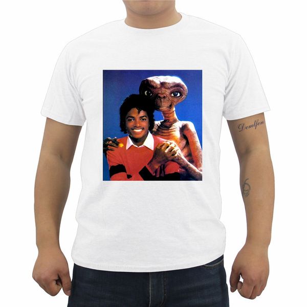 

michael jackson & e.t t shirt shirts tee vintage thriller men t-shirt summer male short sleeve o-neck cotton t shirt cool tees