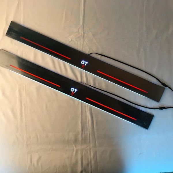 

express delivery led door sill plate strip welcome light threshold guard protectors for gt-r