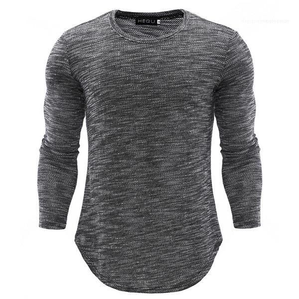 

neck long sleeved t-shirts fashion male clothing mens designer knitted t shirts autumn and winter casual style crew, White;black