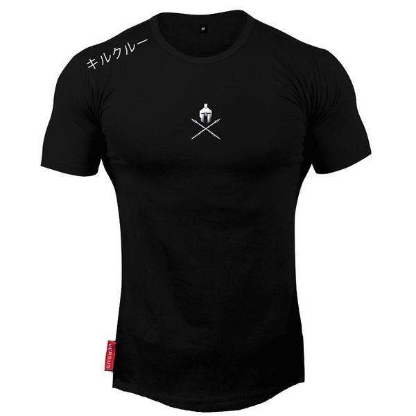 Yaz Yeni Tasarımcı erkek spor salonları T gömlek Crossfit Spor Vücut Geliştirme Moda Erkek Kısa giyim Marka Beş renk Tee Tops