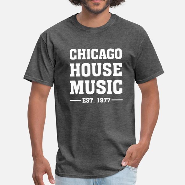 

chicago house music t shirt men create cotton round collar pictures famous building summer style unique shirt