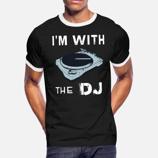 

i m with the awesome dj clubbing disc jockey t shirt men designs tee shirt euro size s-3xl costume loose breathable spring autumn shirt