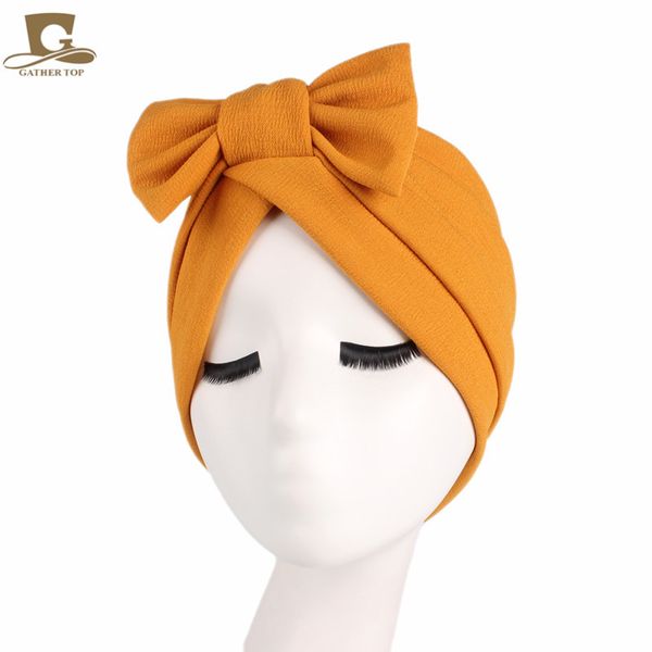 

new fashion women bow hat beanie scarf turban head wrap chemo cap