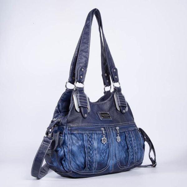 

angel kiss women vintage purse unique printed handbags eco-friendly wash bag with adjustable long strap